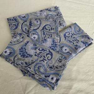 Pink Printed Cotton Napkins (Set of 100) - Hand Block Boho Table Decor