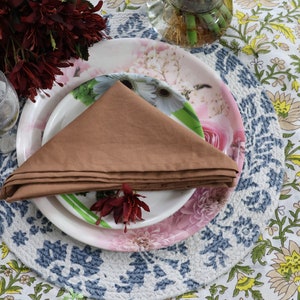 100 piece Napkin coco brown Color Napkins Washable Cloth Napkins, Wedding Cotton Napkin Handmade Napkins Stonewashed Napkin