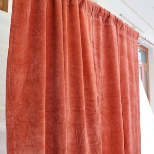 Dusty Pink Velvet Curtain Window Drape Velvet Curtain Two Panel Curtain Custom Size Velvet Curtain Rusty Pink Velvet Curtain Set