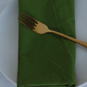 50 Pcs Olive Green Softened Napkins, Cotton Napkins for Wedding Party Napkins, Pure Soft Kitchen Napkin Various Colored Napkins Bulk Napkins