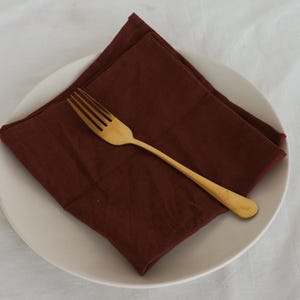 100 Pack Coco Brown Cotton Napkins Wedding Napkins, Cotton Party Napkins Stonewashed Decoration Kitchen Napkins Dinner Napkins Set
