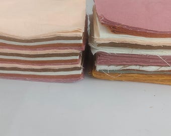 Resztki naturalnego lnu, wiązka skrawków lnu, wiązka wypranych, kolorowych skrawków lnu, resztki tkanin lnianych, len do pikowania, próbki lnu,