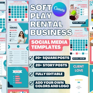 Soft Play Rental Business Social Media Templates (Post AND Story)