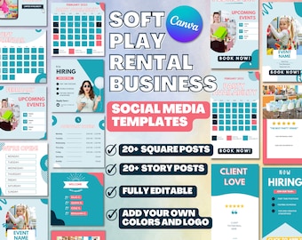 Soft Play Rental Business Social Media Templates (Post AND Story)