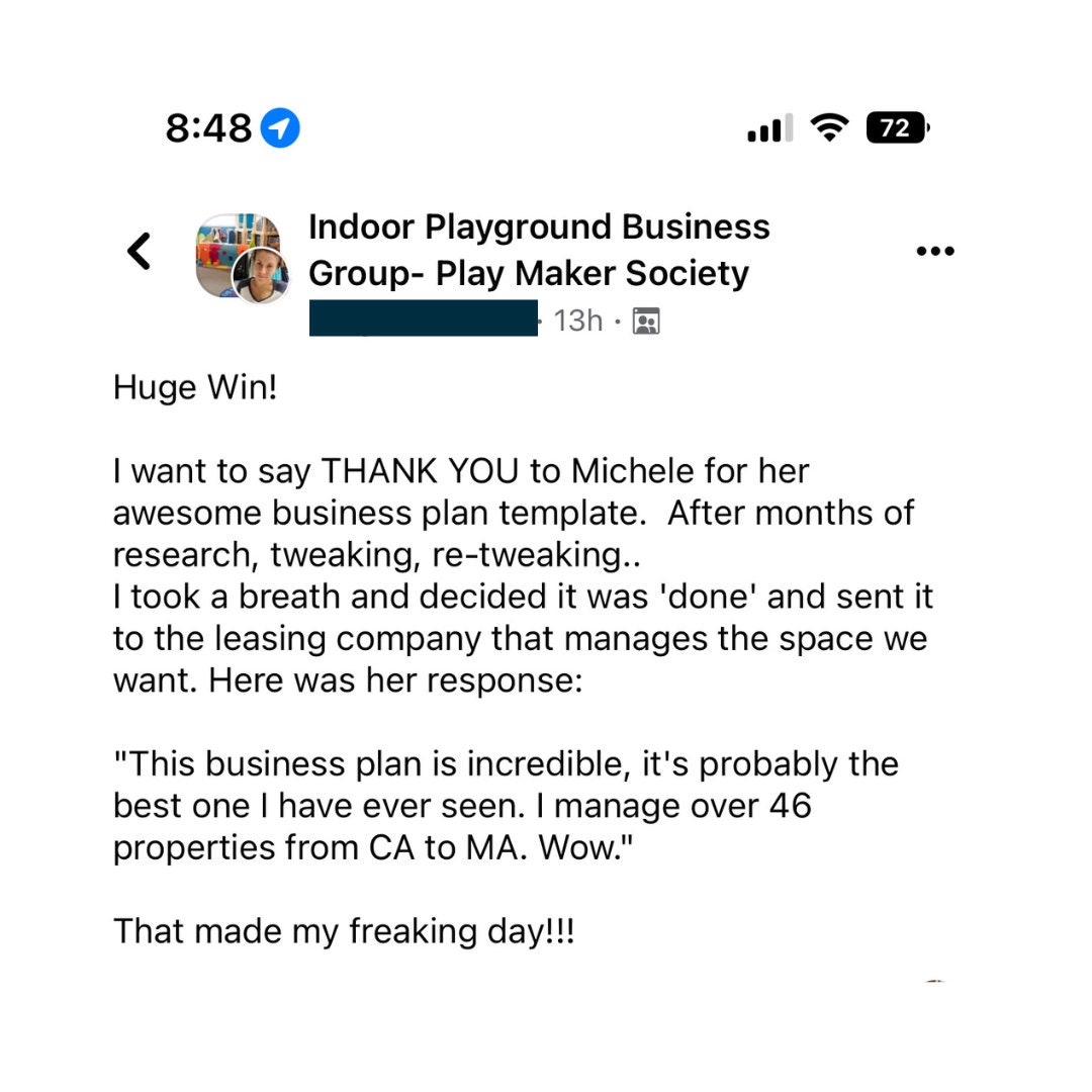 Indoor Playground or Play Cafe Business Plan Template and Training Etsy