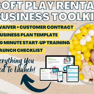 Soft Play Party-verhuur Bedrijfsvrijstelling en klantovereenkomst, bedrijfsplan, checklist lancering en training startende onderneming!