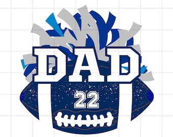 Football And Cheer Dad Svg Png, Football Cheer Dad, Half Football Half Pompom Svg, Football Dad Svg, Football Cheer SVG, Digital Download