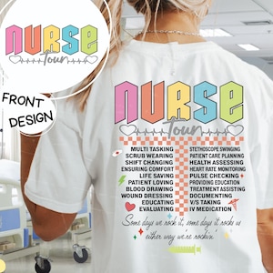 Retro Nurse Tour Png, Nurse Svg, Nurse Png, Trendy Nurse Life Png, Cool Nurse Gift, Funny Nurse Shirt, Nurse Stuff Png, Nurse Tour Cut File