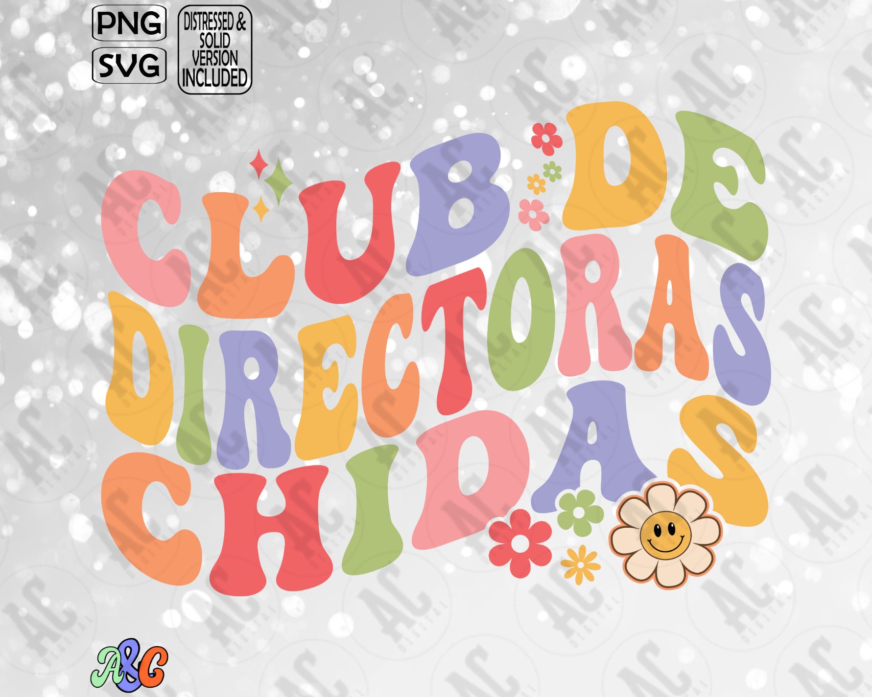 Club De Directoras Chidas Svg,  Club De Directoras Chidas Png, Retro Director Svg, Directors Club Svg Cut File, Floral Director Sublimation