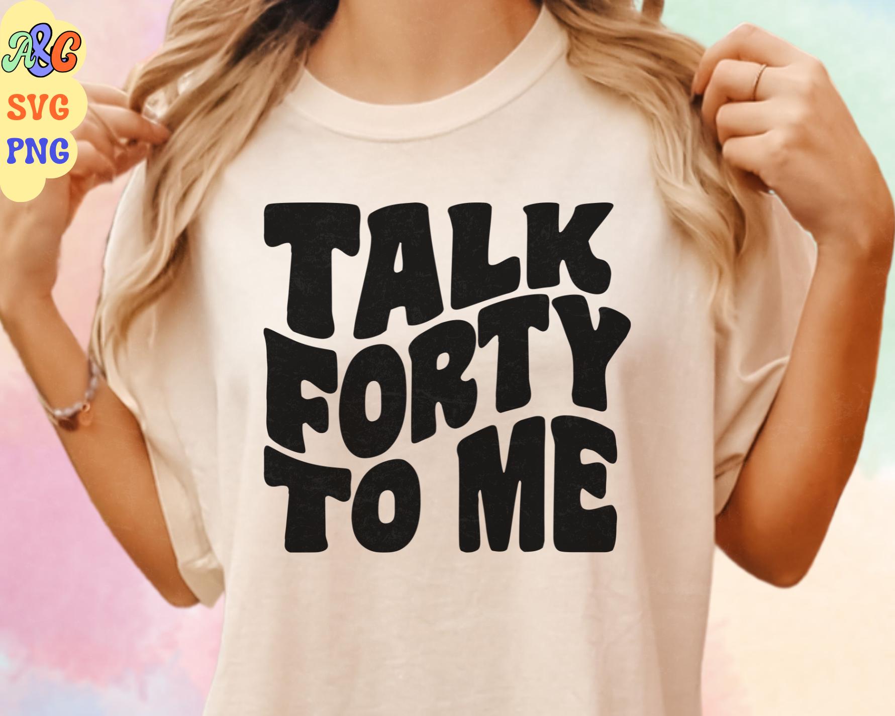 Spruchband „Talk Forty To Me“ – Zum 40. Geburtstag, Schwarz Mit Goldglitzer