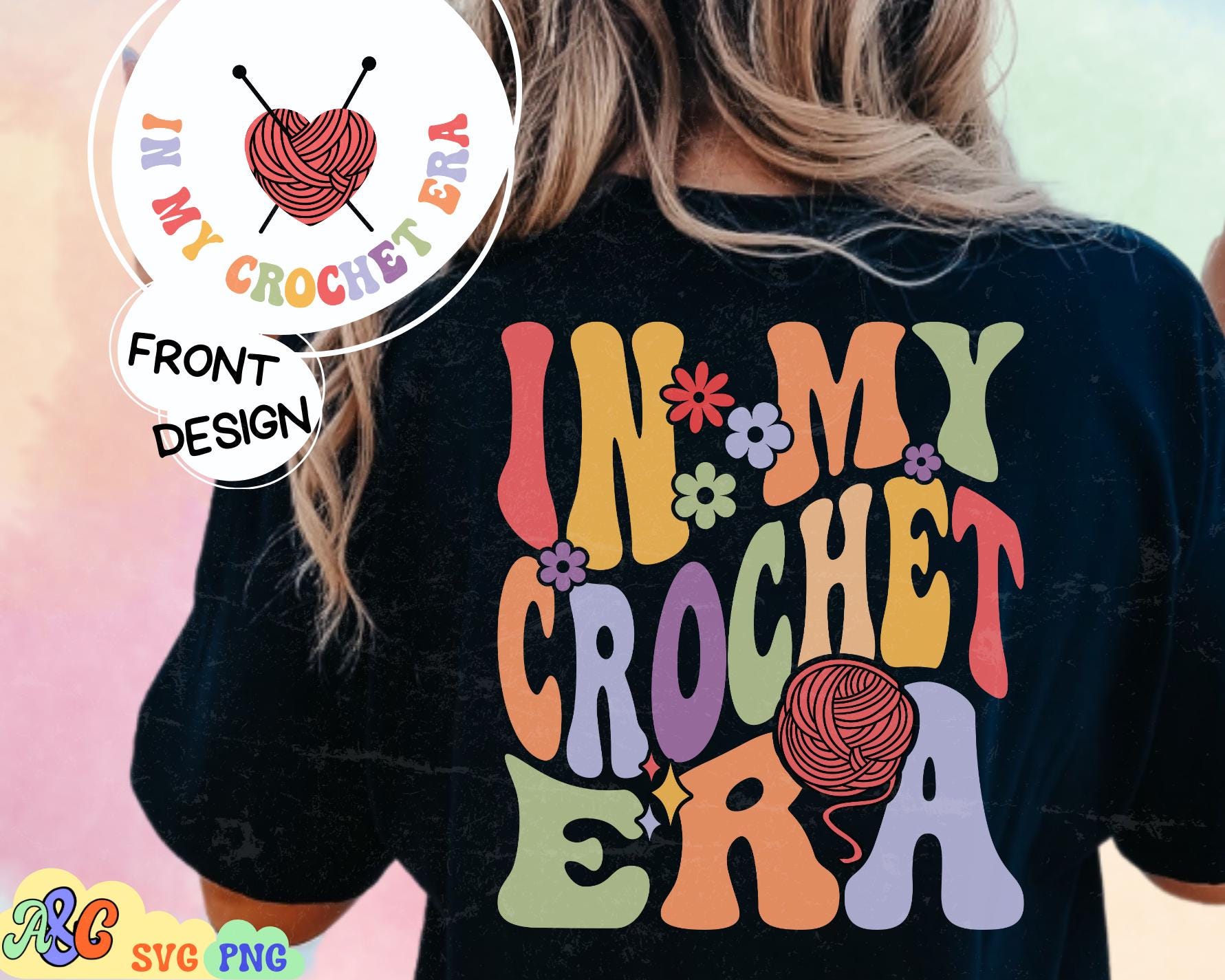 In My Crochet Era Svg, Crochet Lover Png, Crafter Svg Cut File, Crafter Mom Gift, Funny Crochet Crewneck Svg, Gift for Knitting Lover