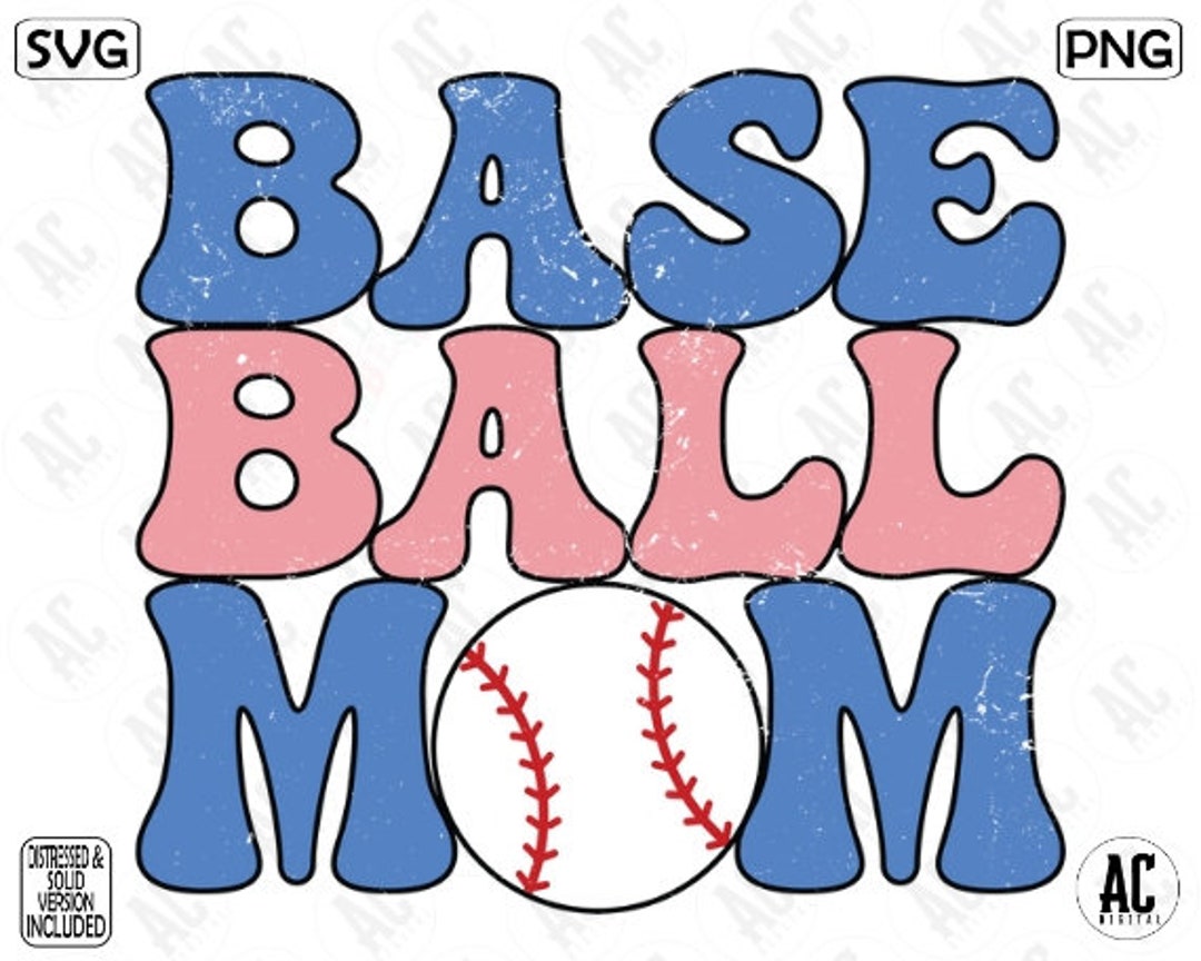 Groovy Baseball Mom Svg Baseball Mom Svg Retro Baseball Mom Etsy