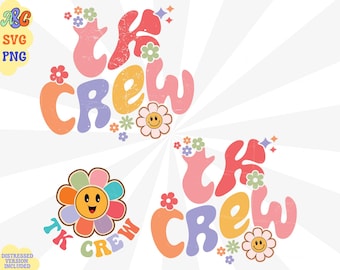 TK Crew Retro Svg, TK Era Png, Transitional Kindergarten Teacher Svg, Tk Teacher Svg, First Day Of Preschool Png, TK Teacher Svg Cut File