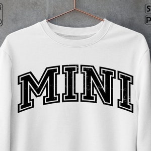 Mini Varsity Arched Svg, Mini Varsity Arched Png, Mama Svg, Mini Svg, Mini Distressed Png, Mama Mini Sublimation Design, Cricut Cut File