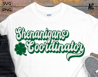 Shenanigans coordinateur Svg, Shenanigans Svg, Coordonnateur Shaos Svg, St Patricks Day, St Patrick Day Teachers Retro Groovy Svg