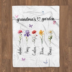 Gifts for Grandma, Birthday Gifts for Grandma, Kainsy I Love You Grandma  Gift Blanket, with Printed Blanket, Unique Grandma Gift from Granddaughter  or