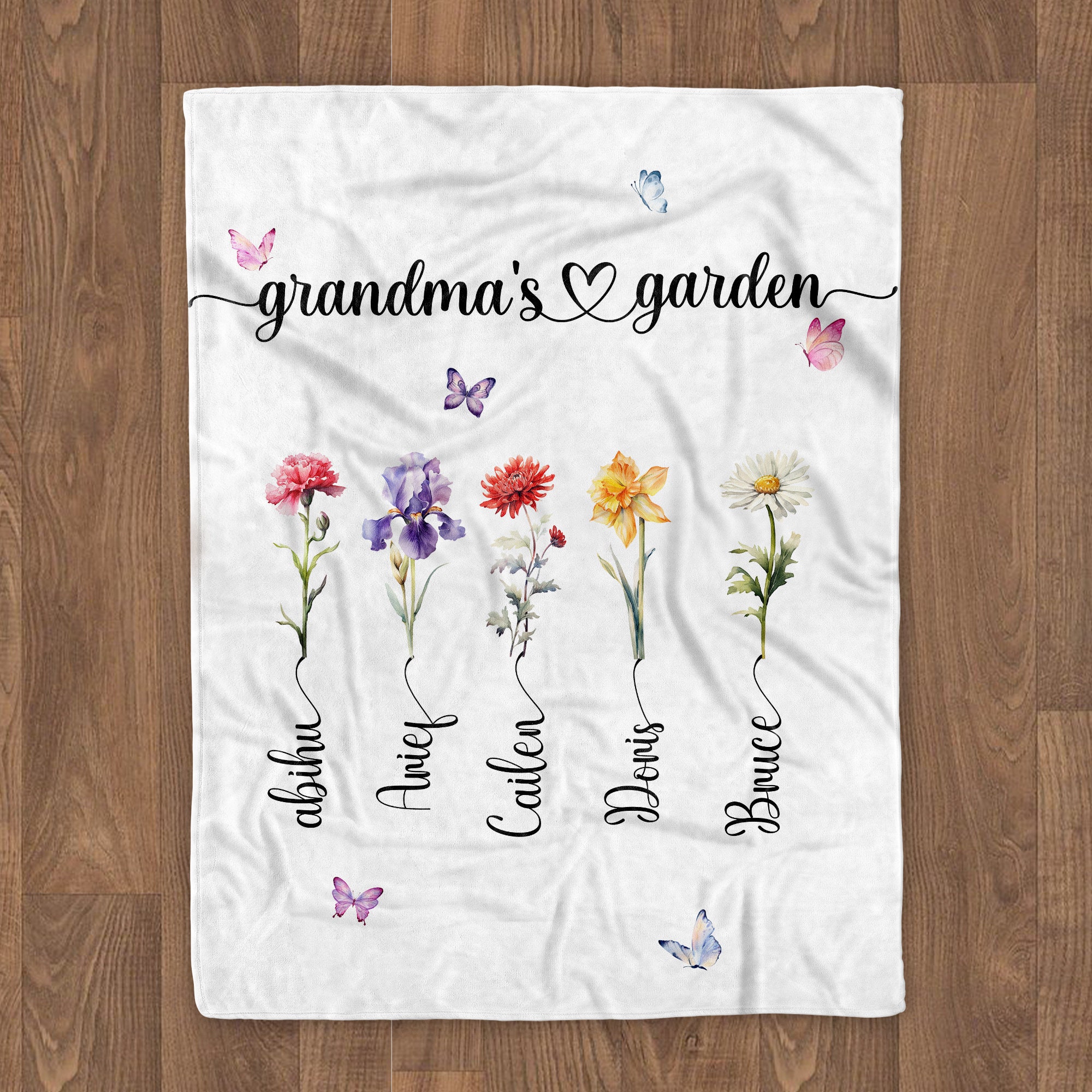 Custom Mom Blanket with Picture & Names Change - Personalized Mama Birthday  Gifts from Daughter or Son, for Mom - Mom Blanket - Long Distance Gifts