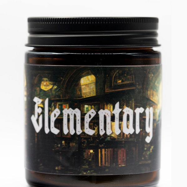 ELEMENTARY : Scented Candle inspired by the board game Sherlock Holmes Consulting Detective ,created for board gamers and bookworms.