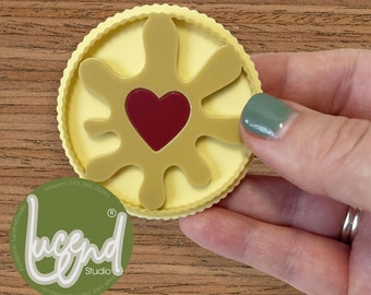Jammy Dodger Biscuit Brooch