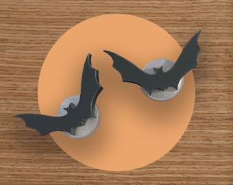 Autumn/Halloween Laser-cut Bat Studs
