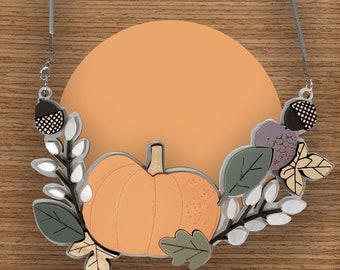 Autumn/Halloween Laser-cut Statement Necklace
