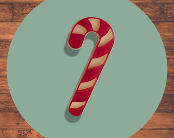 Winter/Festive Christmas Laser-cut Candycane Broach.
