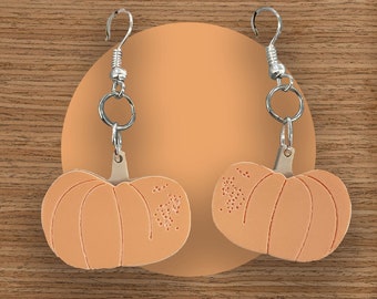 Autumn/Halloween Laser-cut Pumpkin dangly Earrings
