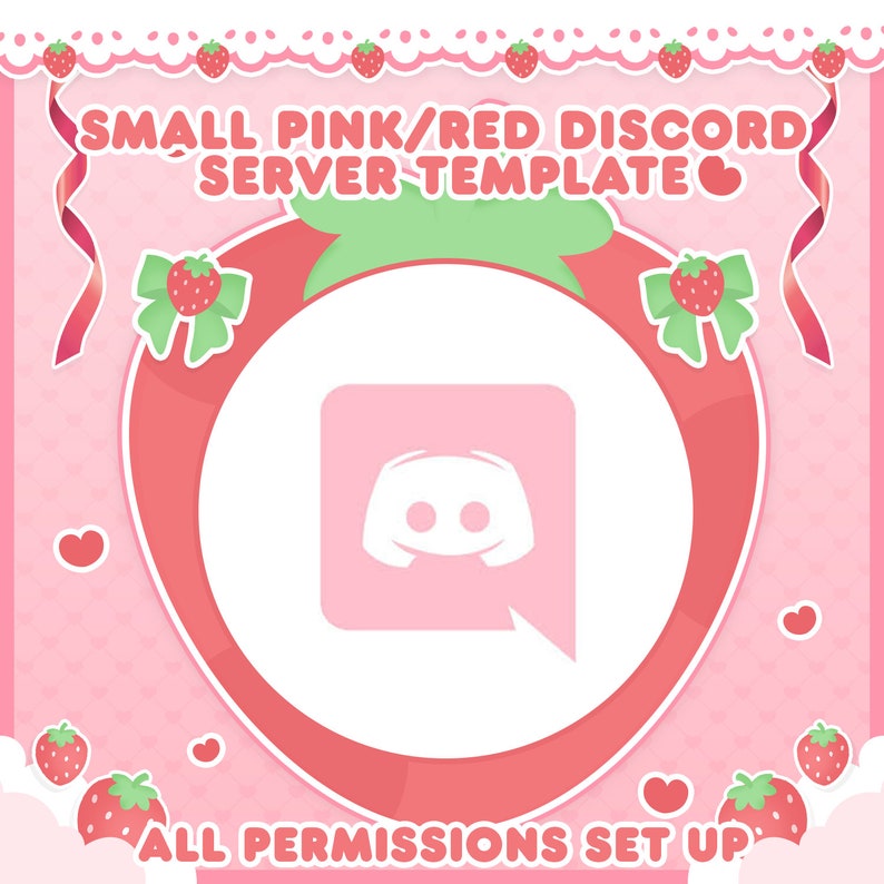 Small Pink/red Discord Server Template Etsy