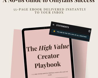 OnlyFans Strategy eBook | Guide to Growth, Messaging & Monetization | Creator Income and Subscriber Growth Tips (PDF)
