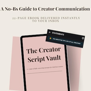 OnlyFans Message Templates | Chat Scripts & DM Conversations | Creator Engagement and Sales Messages (PDF)