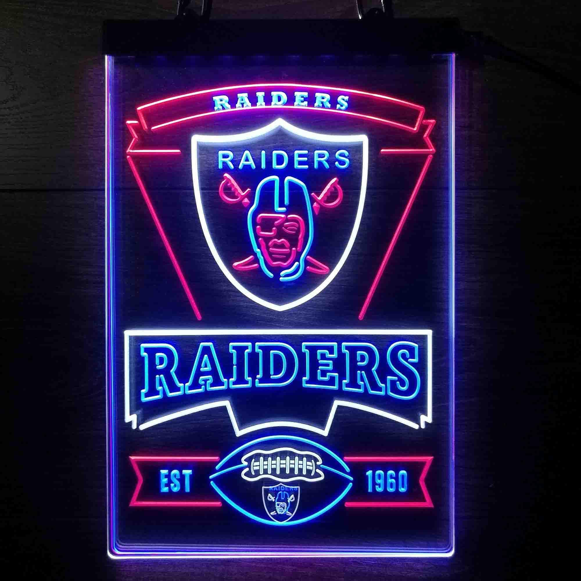 Las Vegas Raiders Black & Silver 17"x14" Neon Light