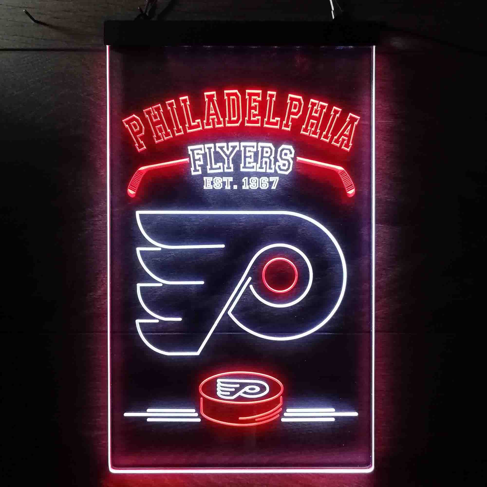 Philadelphia Flyers 12 Team Color Logo State Sign