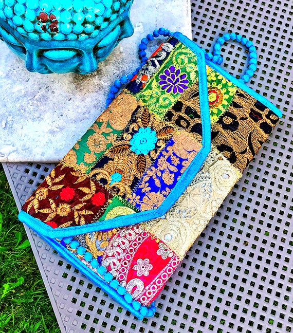 Sac à Main Banjara Gypsy Patchwork Brodé - Fait Main En Inde, Style Bohème