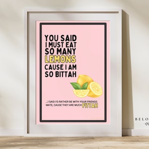 Kate Nash Foundations Lyrics Digital Print | Wall Prints | Wall Art | Colourful Home Decor | Lemons Bitter Fitter | BELOVING UK