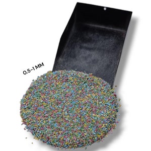 Crushed Rainbow Mosaic Jasper Coarse Gemstone Powder 0.5-1 MM Perfect For Inlay Powder Crushed Jasper Woodwork Healing Stone Powder Inlay
