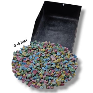 Crushed Rainbow Mosaic Jasper Coarse Gemstone Powder 3-5 MM Perfect For Inlay Powder Crushed Jasper Woodwork Healing Stone Powder Inlay