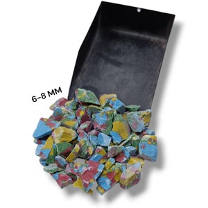 Crushed Rainbow Mosaic Jasper Coarse Gemstone Powder 6-8 MM Perfect For Inlay Powder Crushed Jasper Woodwork Healing Stone Powder Inlay
