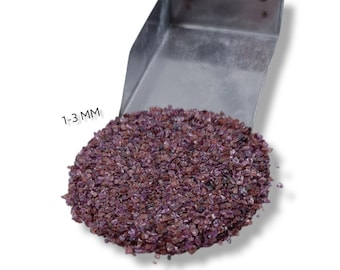 Crushed Natürlicher Roter Granat Edelstein Grob 1-3 MM Großhandel Pulver Stein Inlay Pulver Granat Am besten Für Holzarbeiten Inlay Stein Heilpulver