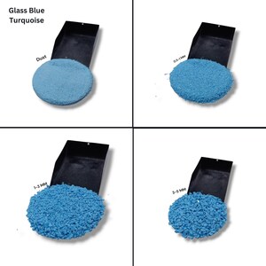 Crushed Glass Blue Turquoise Coarse Gemstone Powder All Size Healing Stone Powder Turquoise Perfect For Woodworking Inlay Ring Inlay Resin