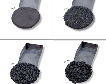 Aaa + magnetita triturada, pó de pedra preciosa de todos os tamanhos, pedra preciosa premium, esmagada, grossa para carpintaria, incrustação de pedra, pó de cura esmagado