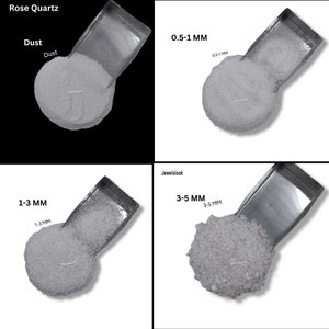 Crushed Rose Quartz Gemstone Coarse All Size Rose Quartz Powder For Making Jewelry, Ring Inlay, Woodwork Art, Stone Healing Powder