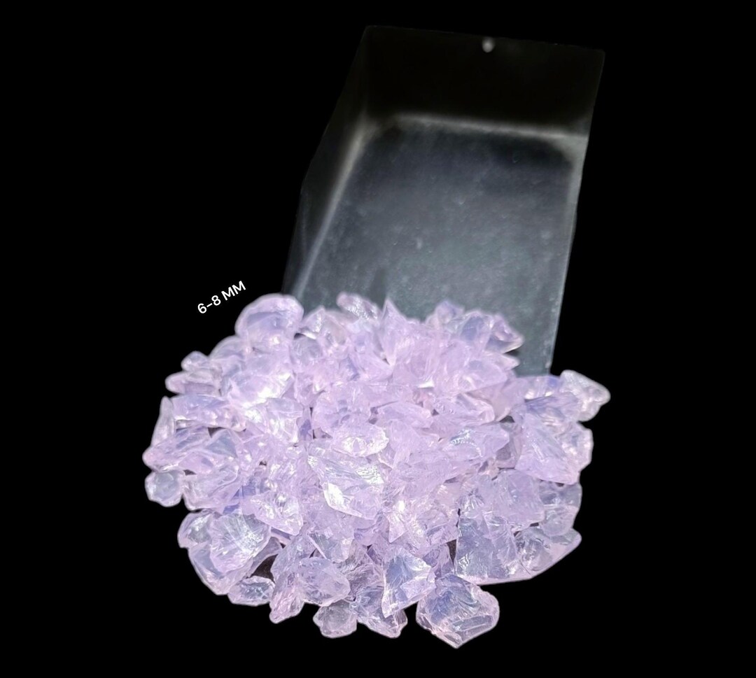 Quartz Inlay Crushed Kunzite Hydro Quartz Coarse Gemstone Powder 6-8 MM Crushed ...