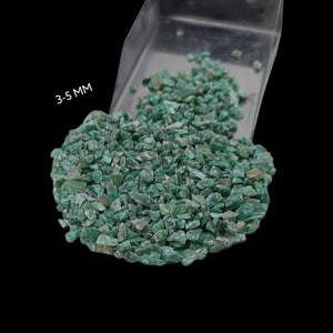 AAA+ Crushed Green Jade Gemstone Coarse 3 to 5 MM Green Jade Stone Inlay Powder Crushed Healing Stone Powder Woodwork Powder Inlay Coarse