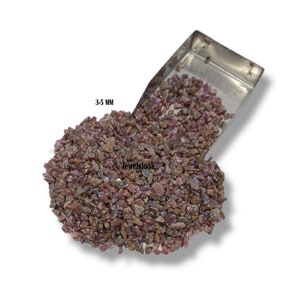 Crushed Ruby Gemstone Coarse 3-5 MM Ruby Stone Powder For Woodworking Inlay, Ring Inlay, Resin Art Inlay, Crushed Coarse Stone Healing