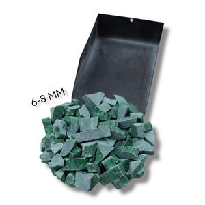 AAA+ Premium Crushed Green Jade Coarse Natural Healing Stone Powder 6-8 MM Green Jade Woodworking and Ring, Resin Inlay Stone Inlay Powder