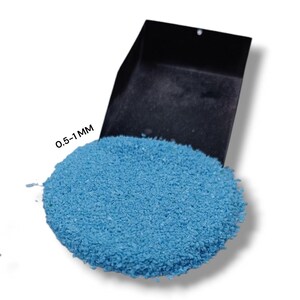 Crushed Glass Blue Turquoise Coarse Gemstone Powder 0.5-1 MM Healing Stone Powder Turquoise Perfect For Woodworking Inlay Ring Inlay Resin