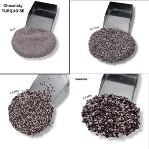 Crushed Chocolaty Turquoise Gemstone Coarse All Size Turquoise Powder For Making Jewelry, Ring Inlay, Woodwork Art, Stone Healing Powder