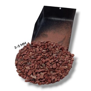 Geplette rode jaspis Grof edelsteenpoeder 3-5 MM Perfect voor steen Inlegsel Natuurlijk geplette jaspis Grof houtwerkinlegsel Healing Stone-poeder
