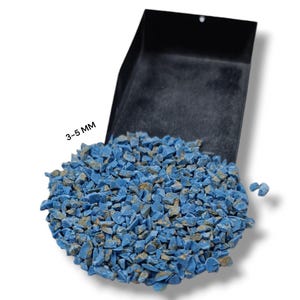 Crushed Blue Copper Turquoise Coarse Gemstone Powder 3-5 MM Healing Stone Powder Copper Turquoise Perfect For Woodworking Inlay Ring Inlay