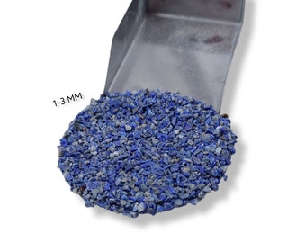 Zerkleinerte natürliche Lapislazuli Edelstein grob 1-3 MM Großhandel Pulver Stein Inlay Pulver Granat Sand für Holzarbeiten Inlay Stein Heilpulver